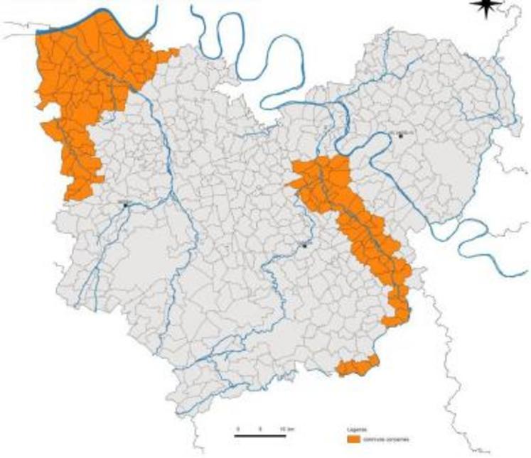 Localisation des zones humides dans l'Eure.