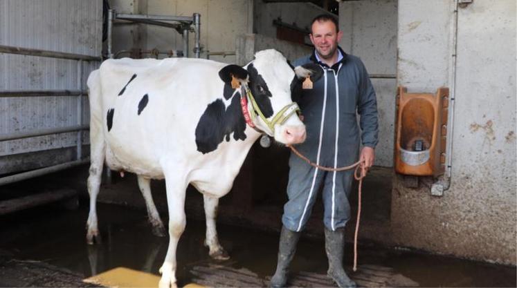 Fabien Baudoin, éleveur à Bois-Hellain, a hâte de participer pour la deuxième fois au concours de races du comice d'Épaignes samedi 7 mai.