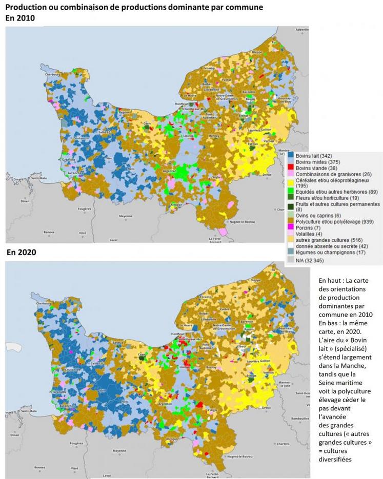 PRODUCTION OU COMBINAISON DE PRODUCTIONS DOMINANTE PAR COMMUNE