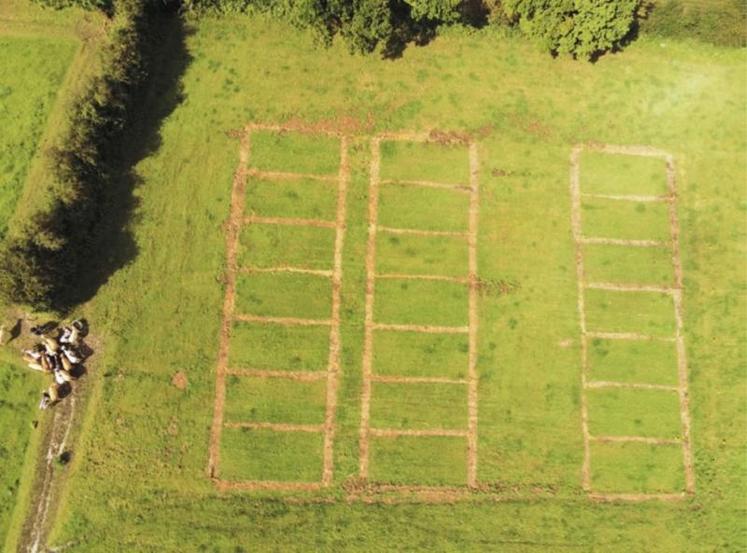 Vue aérienne de l’essai Praygly à la ferme expérimentale
de La Blanche Maison.