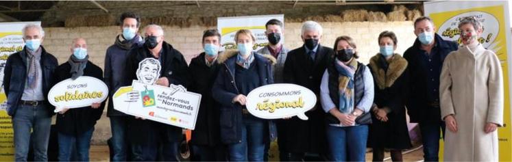 Lors du lancement, mardi 16 mars, au Moulin de Thibo et Caro, à Maltot.