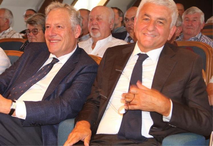 Dominique Monfilliatre et Hervé Morin. Un sourire retrouvé après sans doute la polémique stérile de 2018. Les hirondelles, martinets, oies
grises et tutti quanti s’en réjouissent aussi.