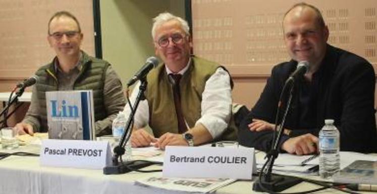 Pascal Prévost (président de la CTLN) entouré d'Olivier Guenier (vice-président) et Bertrand Coulier (directeur général). Le sourire s'impose : « on a investi dans un outil neuf au bon moment et qui est prêt à servir la génération qui nous suit ».