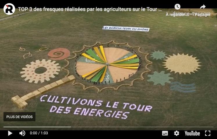 Top 3 des fresques réalisées par les agriculteurs sur le Tour de France.