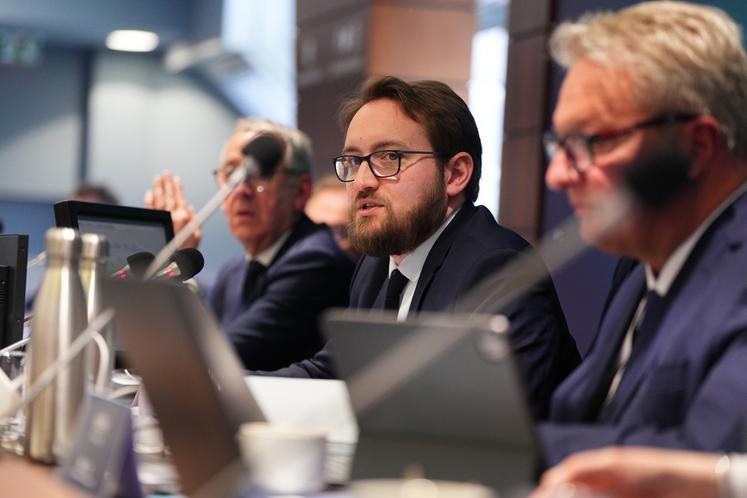 Alexandre Rassaërt, président du Conseil départemental, lors de la Session plénière du vendredi 14 mars.