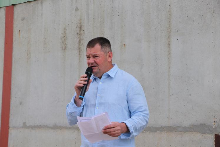 Vincent Meyer, président de l'Association générale des producteurs de lin (AGPL) bas normand, a donné le tempo de la journée.