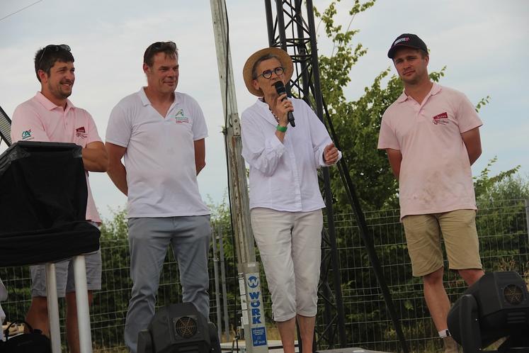 Au moment des discours officiels avec Gilles Lievens et Isabelle Vauquelin.