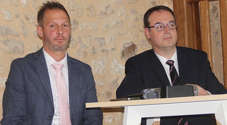 Aurélien Caurier et Jérôme Charpentier. Le binôme président-directeur est un des éléments essentiels à la bonne marche d'une coopérative. "Merci et continuez sur ce chemin", écrit Laurent Levesque dans la parole donnée aux pionniers de cette belle aventure