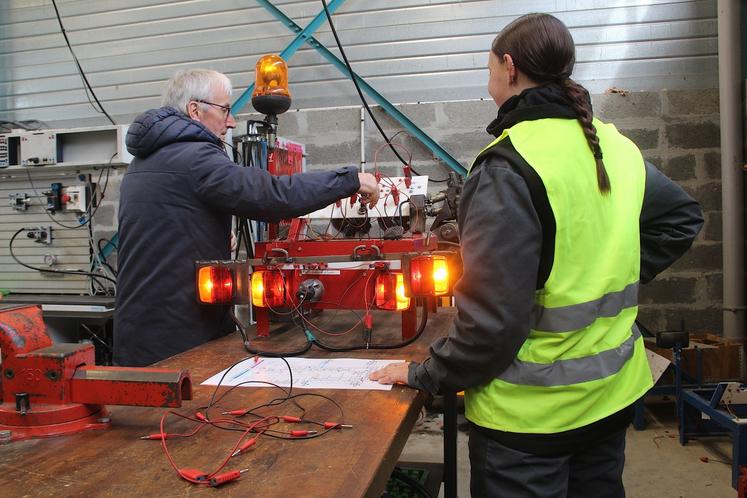 Le fil rouge sur le bouton rouge, le fil vert....