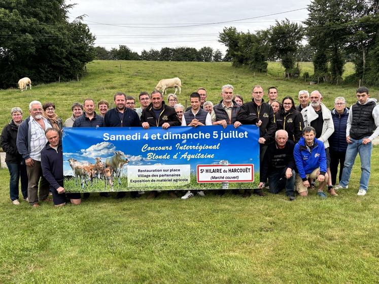 Une trentaine d'éleveurs et bénévoles prépare le nouveau concours interrégional de Blonde d'Aquitaine qui aura lieu à Saint-Hilaire-du-Harcouët les 4 et 5 juillet.