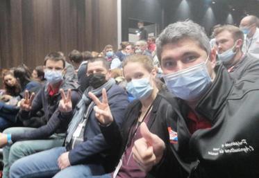 Une partie de la délégation normande à l’Université d’hiver, à Angers. De gauche à droite : Thibaut Loiseau, Nicolas Chevalier, Blandine Julienne et Jean-Baptiste Goutte.