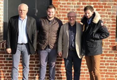 Vincent et Marc Depestele, les deux dirigeants
de l’entreprise, et leurs enfants, Romain et Valentin.