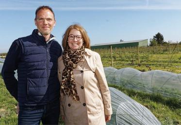 Anne et Cyril Cornille produisent des fruits rouges sur près d’un hectare sur leur exploitation agricole.