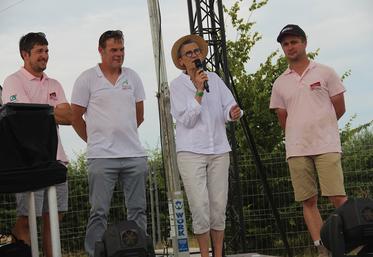 Au moment des discours officiels avec Gilles Lievens et Isabelle Vauquelin.