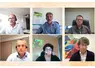 Six personnes interviennent en visio conférence