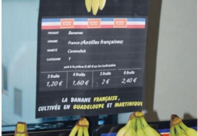 Bananes Cavendish origine Antilles Françaises - Vendues au kilo 