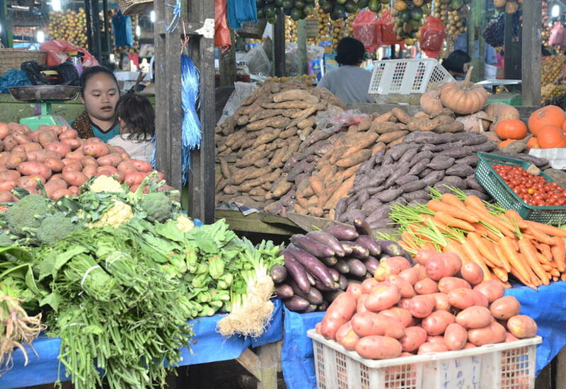Le marché de Berastagi expose toute la diversité de la production locale. © T. Joly