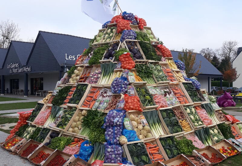 L'emblématique pyramide de légumes sera montée à Nantes lors du congrès de Légumes de France début décembre. 