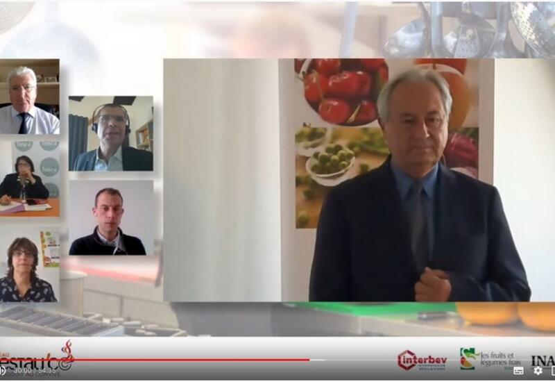« La filière fruits et légumes sera au rendez-vous », a confirmé Laurent Grandin, président d'Interfel, lors de la web conférence de Restau'Co. © (Capture d'écran de la web ...