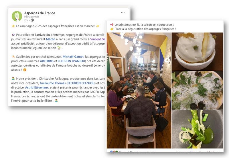 post linkedin d'asperges de France