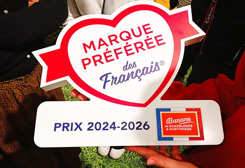 Trophée de marque préférée des Français pour la catégorie banane, pour la période 2024-2026