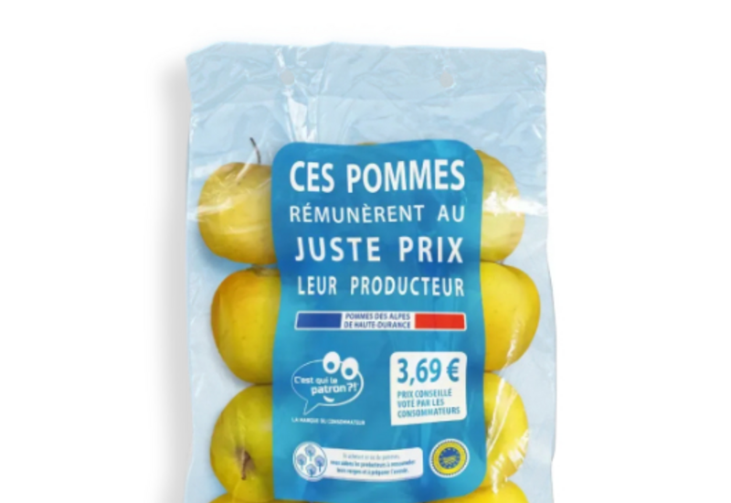 <em class="placeholder">Un sachet de pommes de la marque solidaire "C'est qui le patron ?!" (CQLP).</em>
