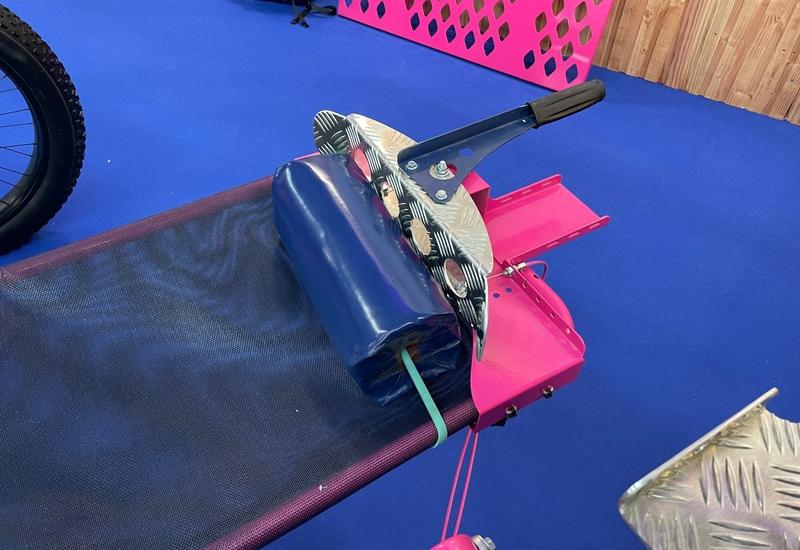 <em class="placeholder">Side-car maraîcher électrique Broco'Lit de l'entreprise bretonne Romanesco au salon du Sival 2026</em>