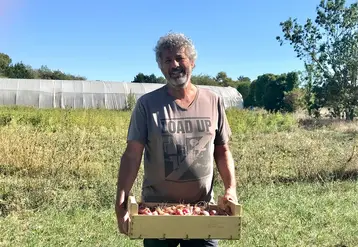 Benoit Simon, maraîcher sur l'île d'Oléron fait partie de l'équipe de sauvegarde de l'oignon de Saint-Turjan. 