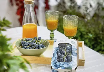 Barquette de myrtilles sur rafle d'Hortifrut, innovation 2024 pour Fruit Attraction