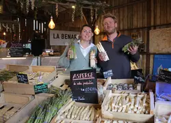 <em class="placeholder">L&#039;asperge permet à Victoire et Romain Bénard d’initier de nouvelles activités sur l’exploitation.</em>