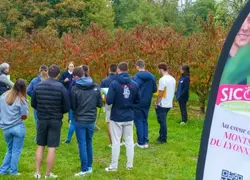 <em class="placeholder">Des jeunes en visite dans un verger de la coopérative Sicoly. </em>