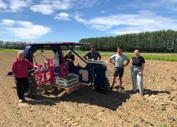 Test d'un enjambeur Romanesco en maraîchage.