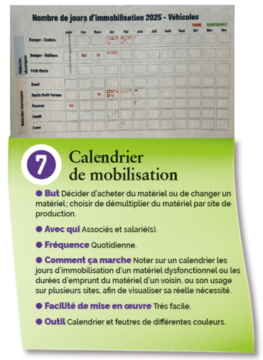 Calendrier de mobilisation