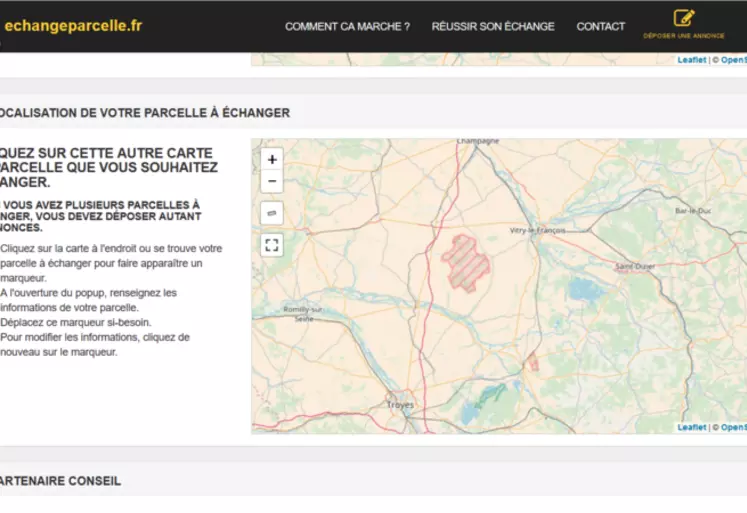 Echangeparcelle.fr met en relation des agriculteurs qui manifestent chacun leur souhait d’échanger une parcelle tandis que labonneparcelle.safer.fr s’appuie sur le besoin d’un agriculteur et la connaissance du parcellaire de tous les agriculteurs du territoire. © C. Baudart