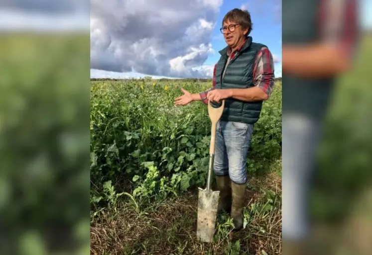 Frédéric Thomas, agriculteur à Dhuizon (41)   "J’ai mis en place des cultures consommant et « transpirant » de l’eau, notamment au travers de couverts végétaux ...