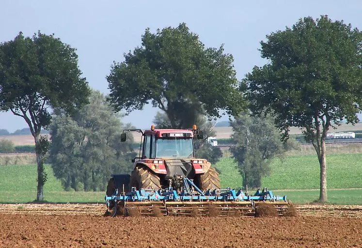 Préparation d'un semis de blé.