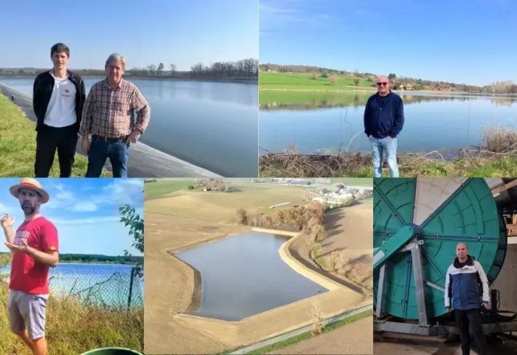 <em class="placeholder">Agriculteurs devant les ouvrages de stockage d'eau qu'ils utilisent.</em>