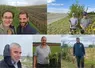 Hélène et Martin Gosse de Gorre, agriculteurs dans le Pas-de-Calais, Frédéric et Didier Lambin, agriculteurs en bio dans la Marne, Régis Négrier, céréalier en Charente, Fabrice Galland, agriculteur dans les Yvelines, et Alexis Brisset, exploitant dans le Pas-de-Calais. 
