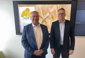<em class="placeholder">Eric Thirouin et Philippe Heusèle, président et vice-président de l&#039;association générale des producteurs de blé</em>