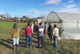 <em class="placeholder">Des stagiaires en formation dans un exploitation maraîchère</em>