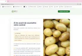 Capture d'écran de la plateforme Lexipom développée par l'UNPT pour analyser les contrats en pomme de terre