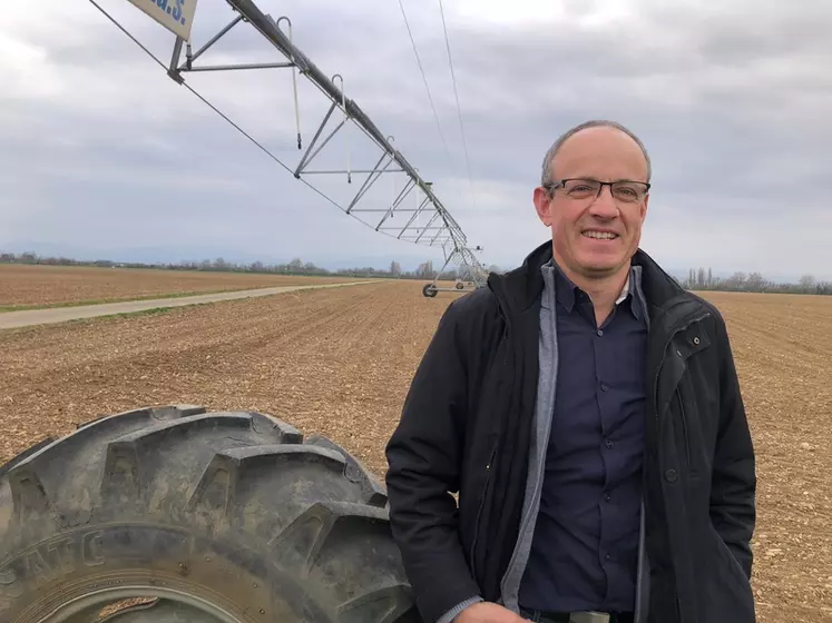 Didier Peterschmitt, agriculteur dans le Haut-Rhin  -  "Malgré la progression de la chrysomèle, aucun dégât sur les racines ou sur les soies et aucune perte de rendement n’ont été observés." © D. P.