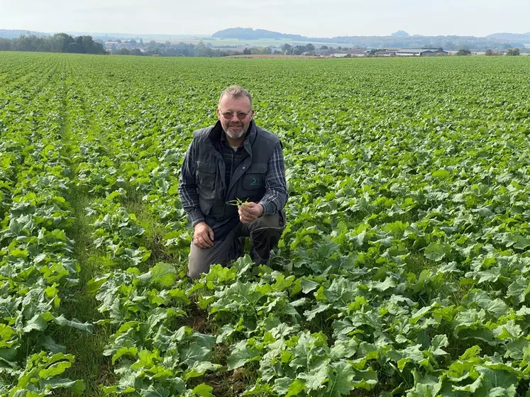 Philippe Collin, agriculteur en Haute-Marne  "Je suis curieux de savoir ce que des plantes présentes dans nos parcelles peuvent apporter comme informations. J'ai suivi une formation pour cela."