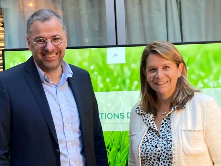 Renaud Bernadi, président de l'Unifa, et Florence Nys, déléguée générale de l'Unifa : « La filière est fortement mobilisée pour faire face à cette situation inédite ». 