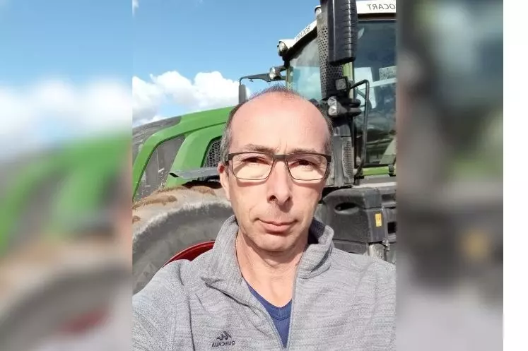 Alain Deketele, agriculteur à Mirecourt dans la Marne.