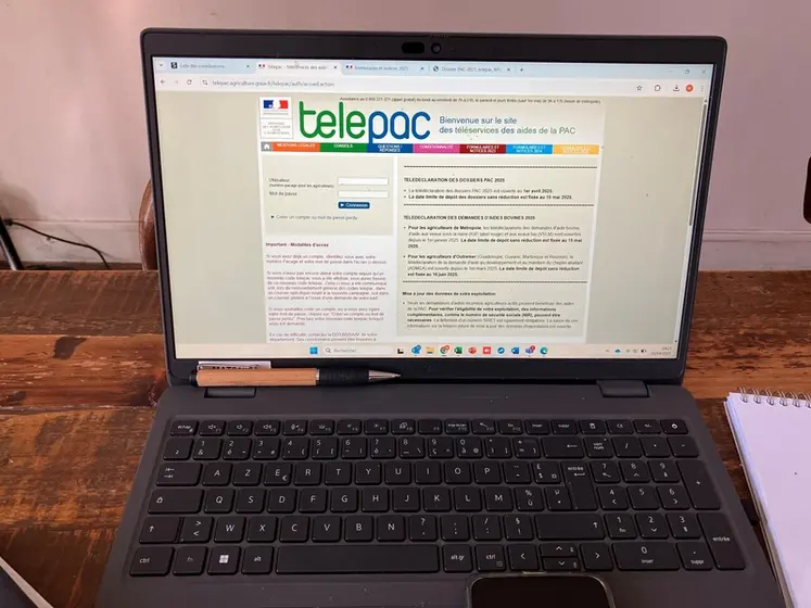 <em class="placeholder">Ecran d&#039;ordinateur ouvert sur Telepac.</em>