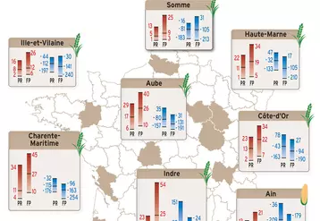 Un risque d'échaudage et de stress hydrique accru sur toute la France d'ici à 2050 © Source : plateforme AWA ...