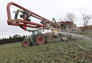 <em class="placeholder">Epandage d'azote liquide sur une culture de colza. Fertilisation. Fertilisant. Besoins des plantes cultivées. Tracteur et pulvérisateur. Rampe et buses. Culture ...</em>