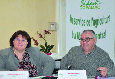 Christine Valentin et Patrick Bénézit, respectivement président du Sidam et de la Copamac, qui regroupent les organisations agricoles du grand Massif central.