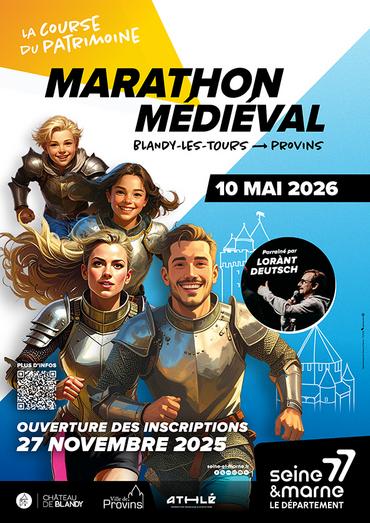Affiche du marathon médiéval 77.